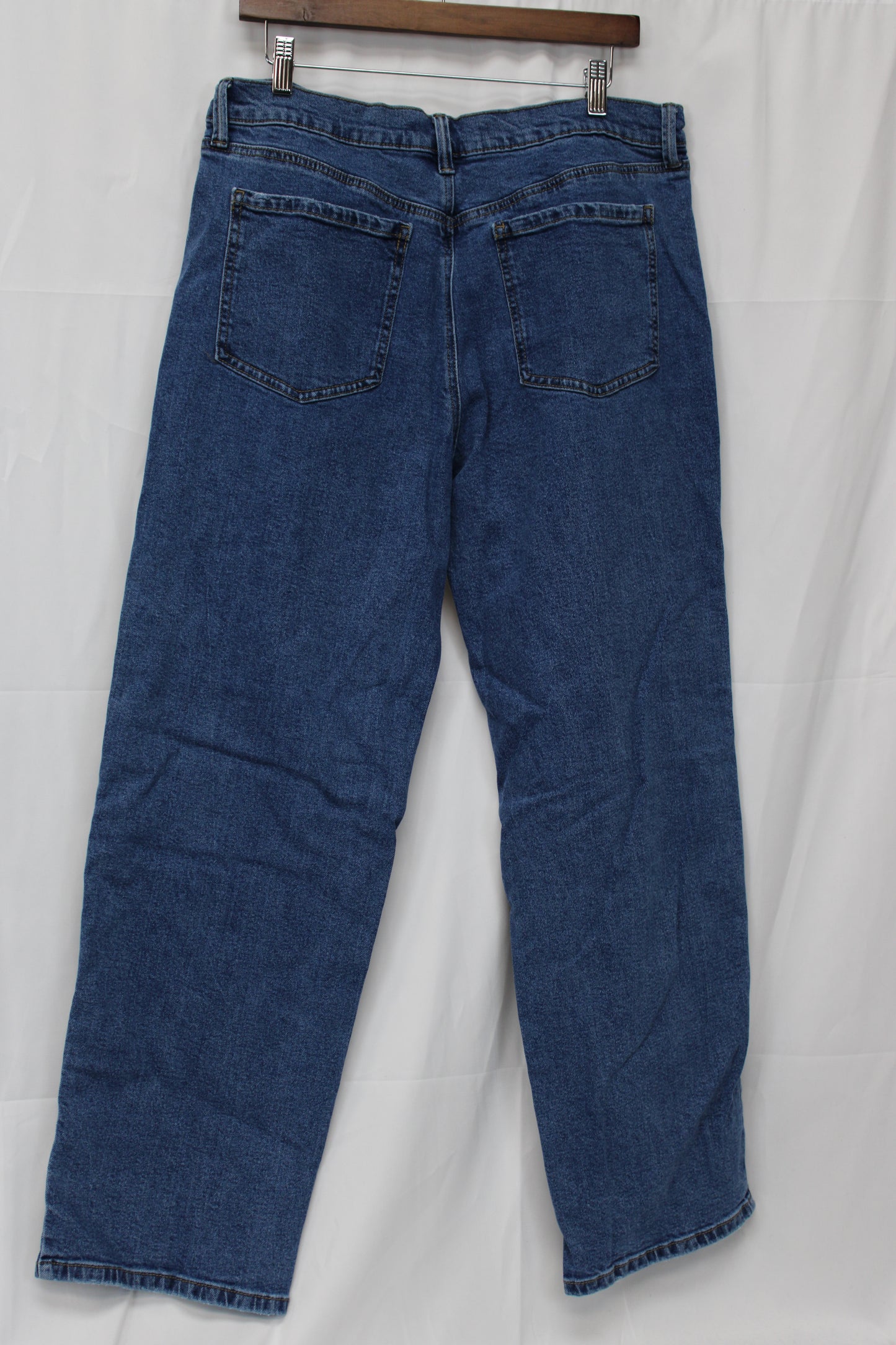 Gloria Vanderbilt wide, straight leg jeans, medium wash, Women's 14