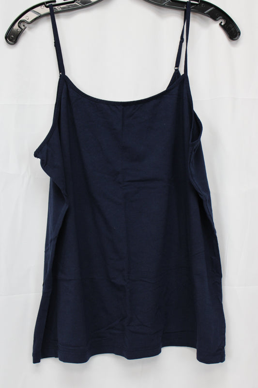 Time & Tru cotton cami, navy blue, Women's XXL