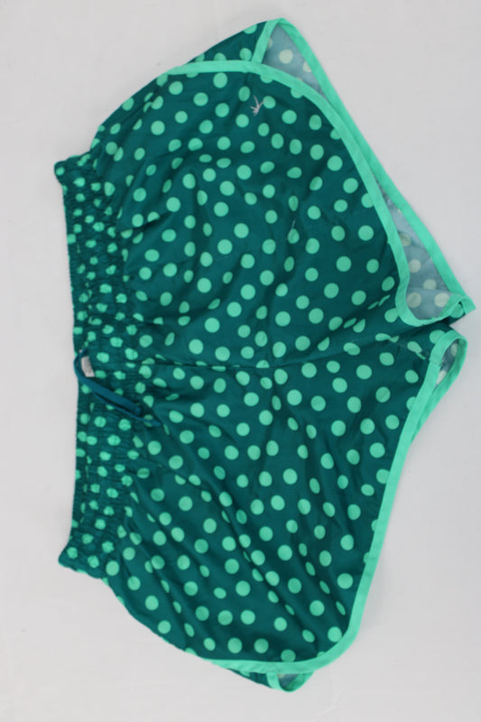 Danskin nylon drawstring jogging shorts, polka dots, Women's XL