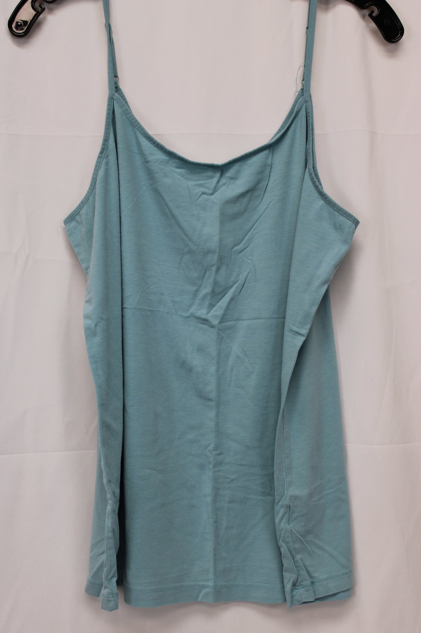 Time & Tru lightweight cotton cami, light blue, Women's XXL