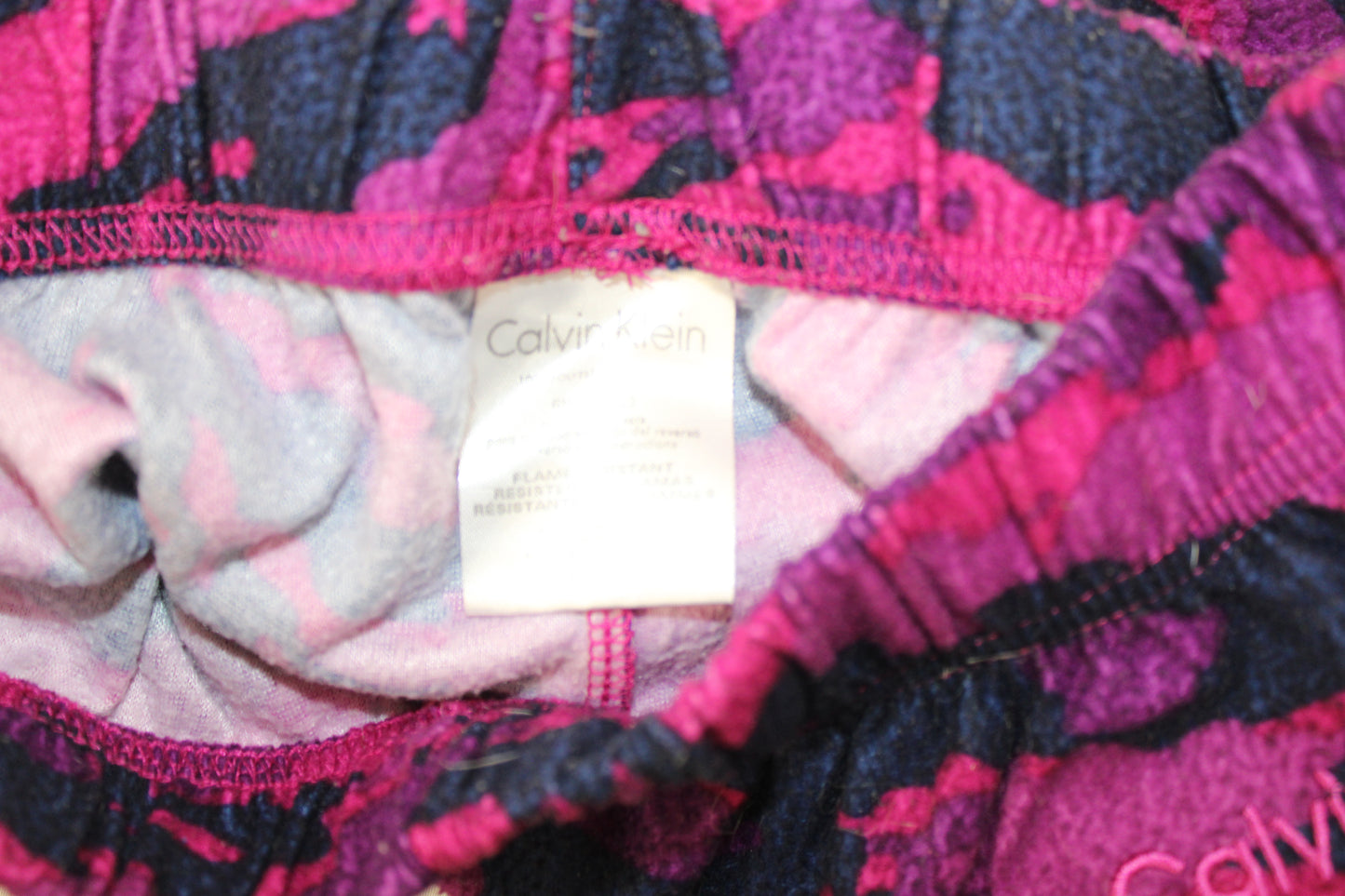 Calvin Klein cotton lounging pants, pink camo, Women's L