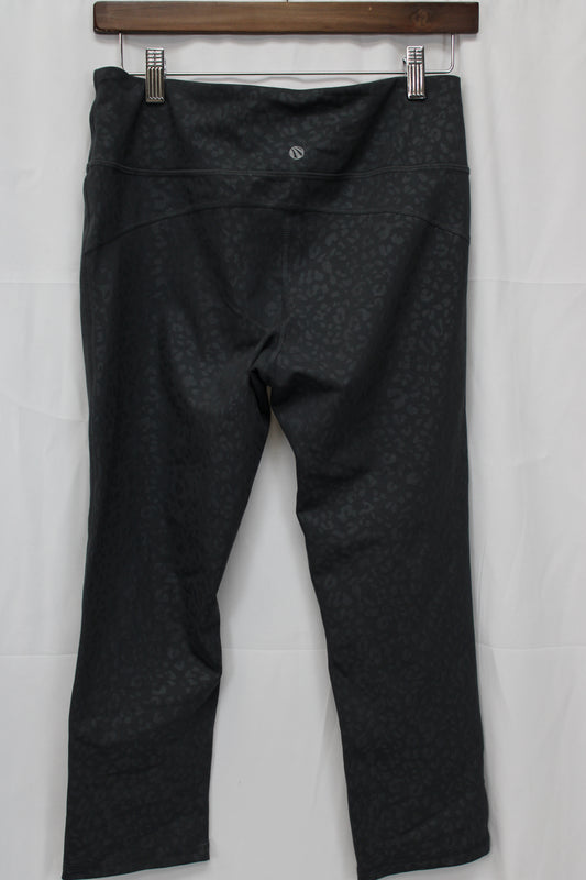 Marika Sport capri length spandex leggings, grey, Women's L