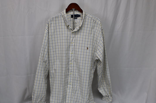 Polo Ralph Lauren classic fit long sleeve striped dress shirt, Men's XXL tall