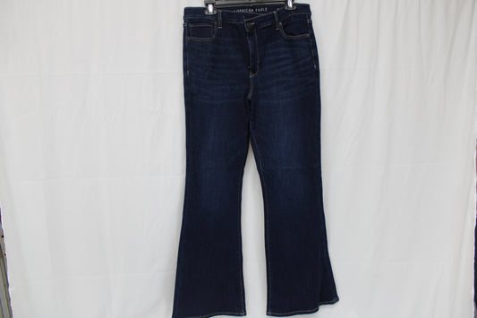 American Eagle flared leg dark wash jeans, Women's 16