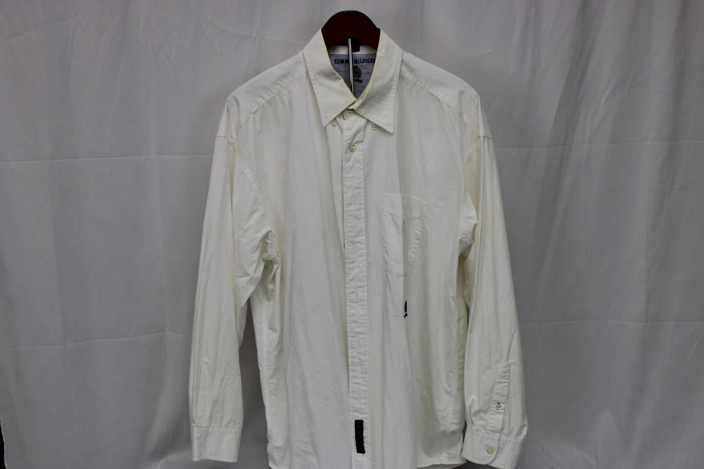 Tommy Hilfiger long sleeve button down dress shirt, white, Men's XXL