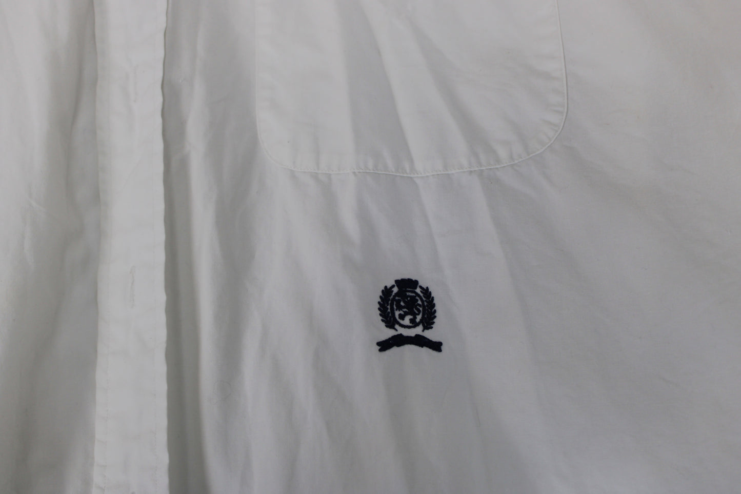 Tommy Hilfiger long sleeve button down dress shirt, white, Men's XXL