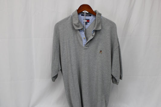 Tommy Hilfiger classic cotton polo, heather grey, Men's XXL