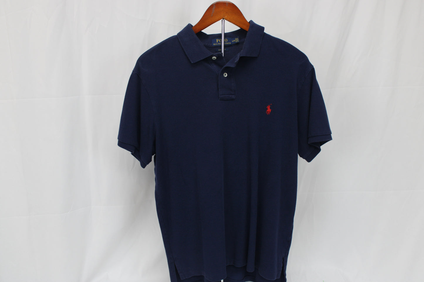 Polo Ralph Lauren classic cotton polo, custom fit, navy, Men's Large