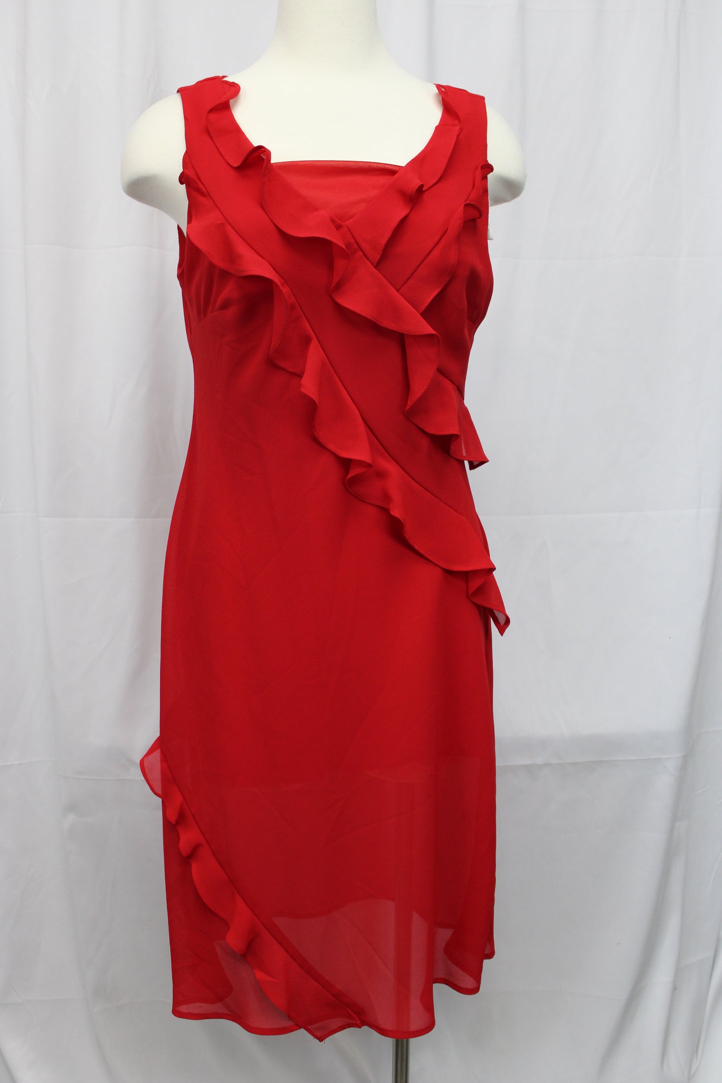 Robbie Bee sleeveless midi length dress, scarlet, Women's 12