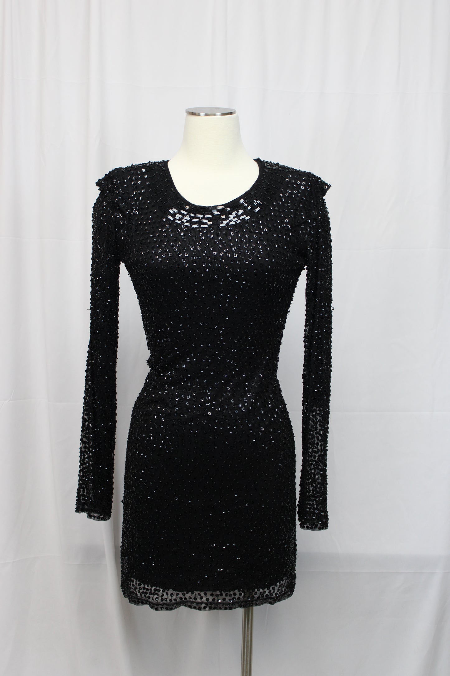 Guess by Marciano mirror detailed sequin mini dress, NWT, Women's M