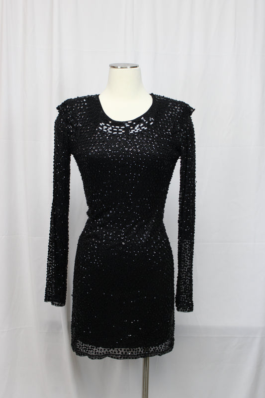 Guess by Marciano mirror detailed sequin mini dress, NWT, Women's M