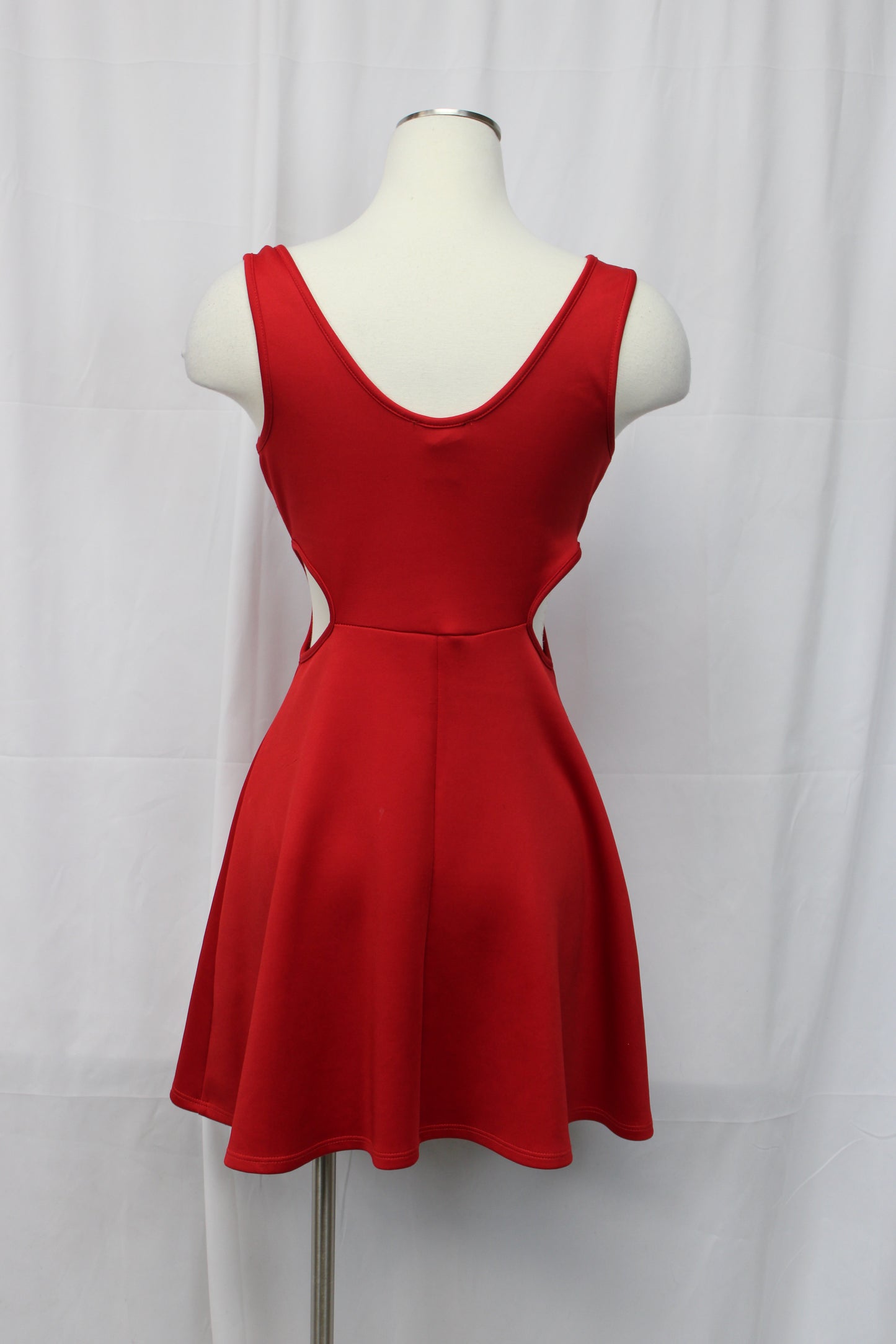 Wet Seal vintage ribbed skater dress, red, Women's M