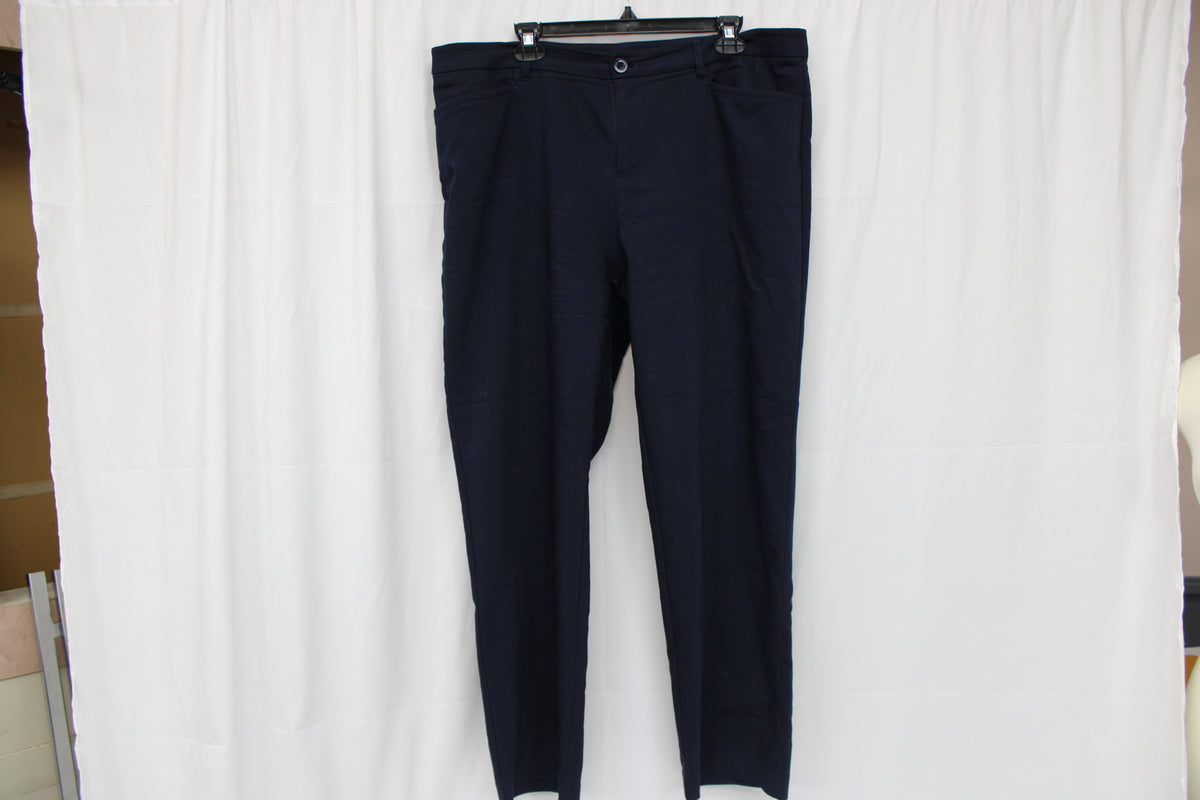 Christopher & Banks straight leg navy blue trouser pant, Women's 16