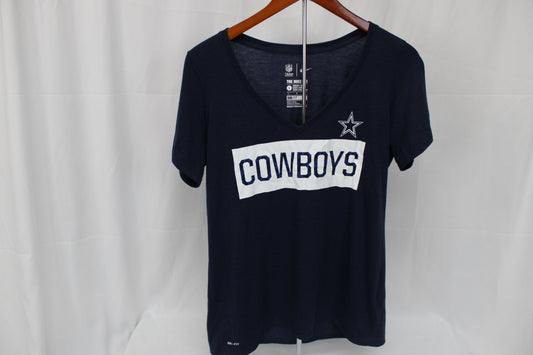 Nike Dri Fit Dallas Cowboys v-neck t-shirt, Women's L