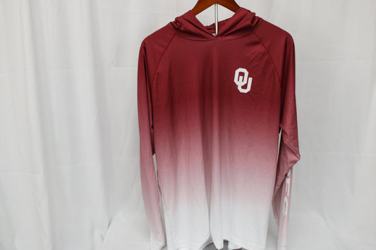Columbia Oklahoma Sooners hooded performance fishing top, Men's L