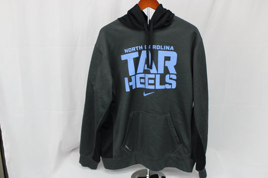 Nike ThermaFit North Carolina Tarheels polyester hooded sweatshirt, Men's L