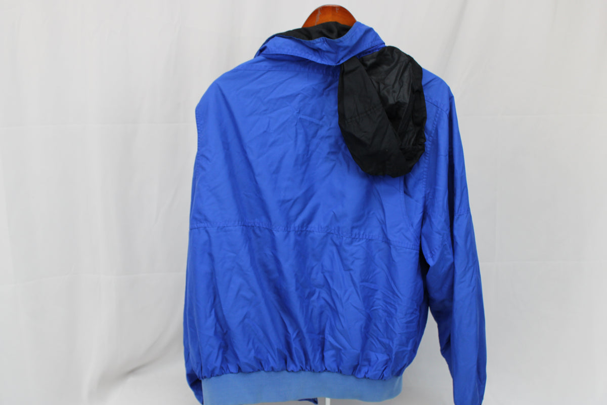Pacific Trail 1990's era vintage nylon shell jacket with hood, Men's XL