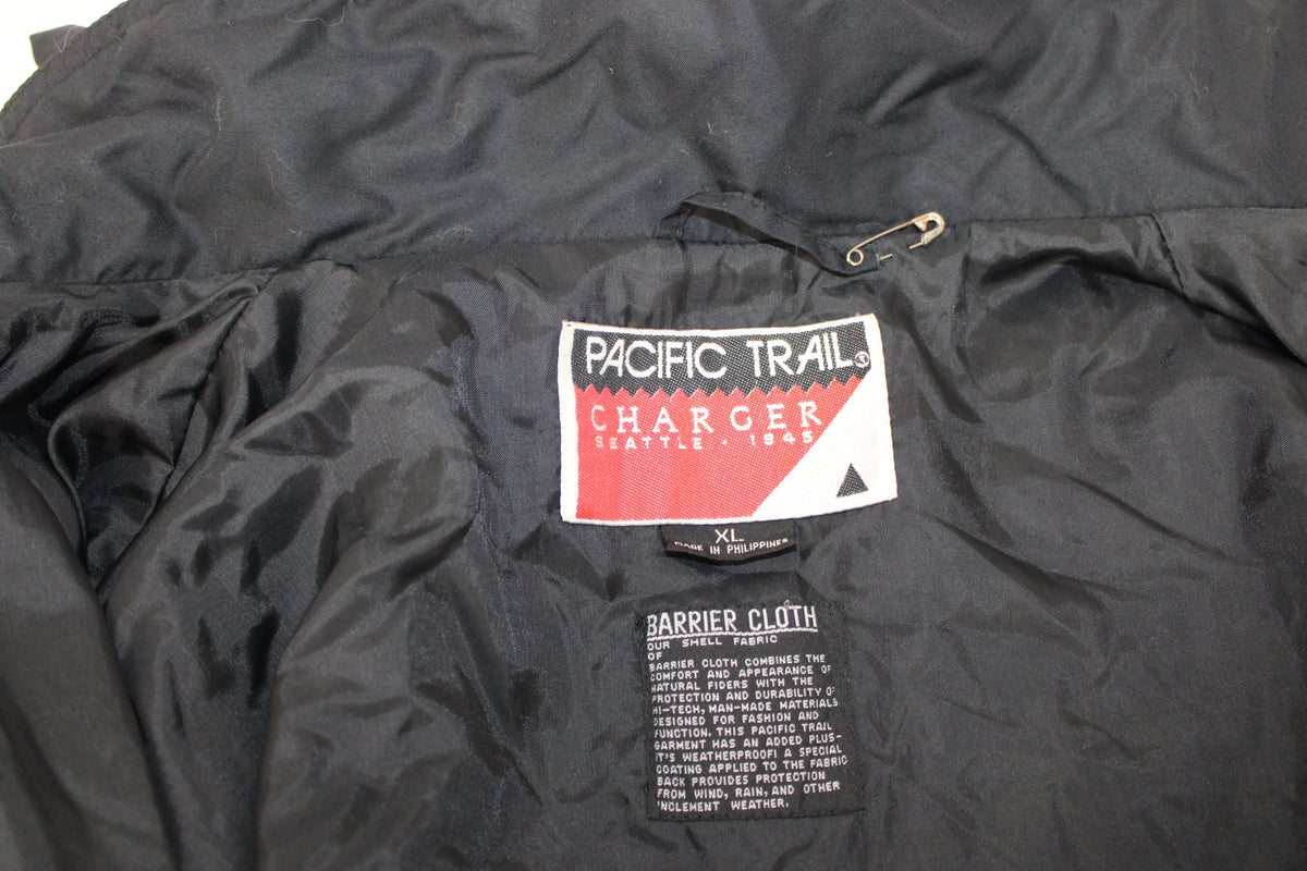 Pacific Trail 1990's era vintage nylon shell jacket with hood, Men's XL