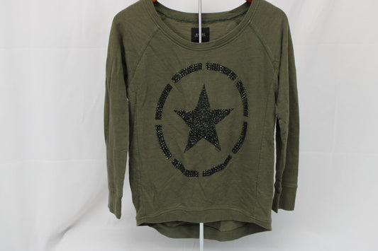 Guess long sleeve army inspired heavy cotton shirt, Women's M