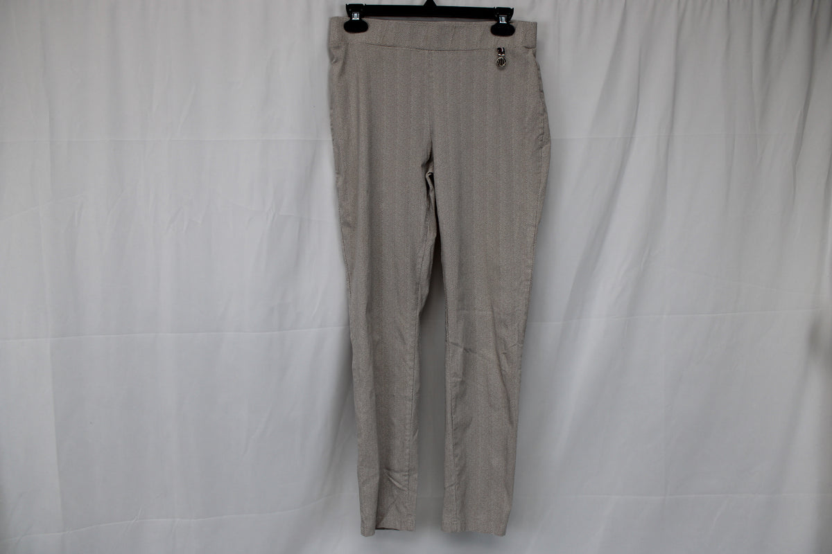 Tommy Hilfiger beige herringbone skinny trouser pant, Women's 8