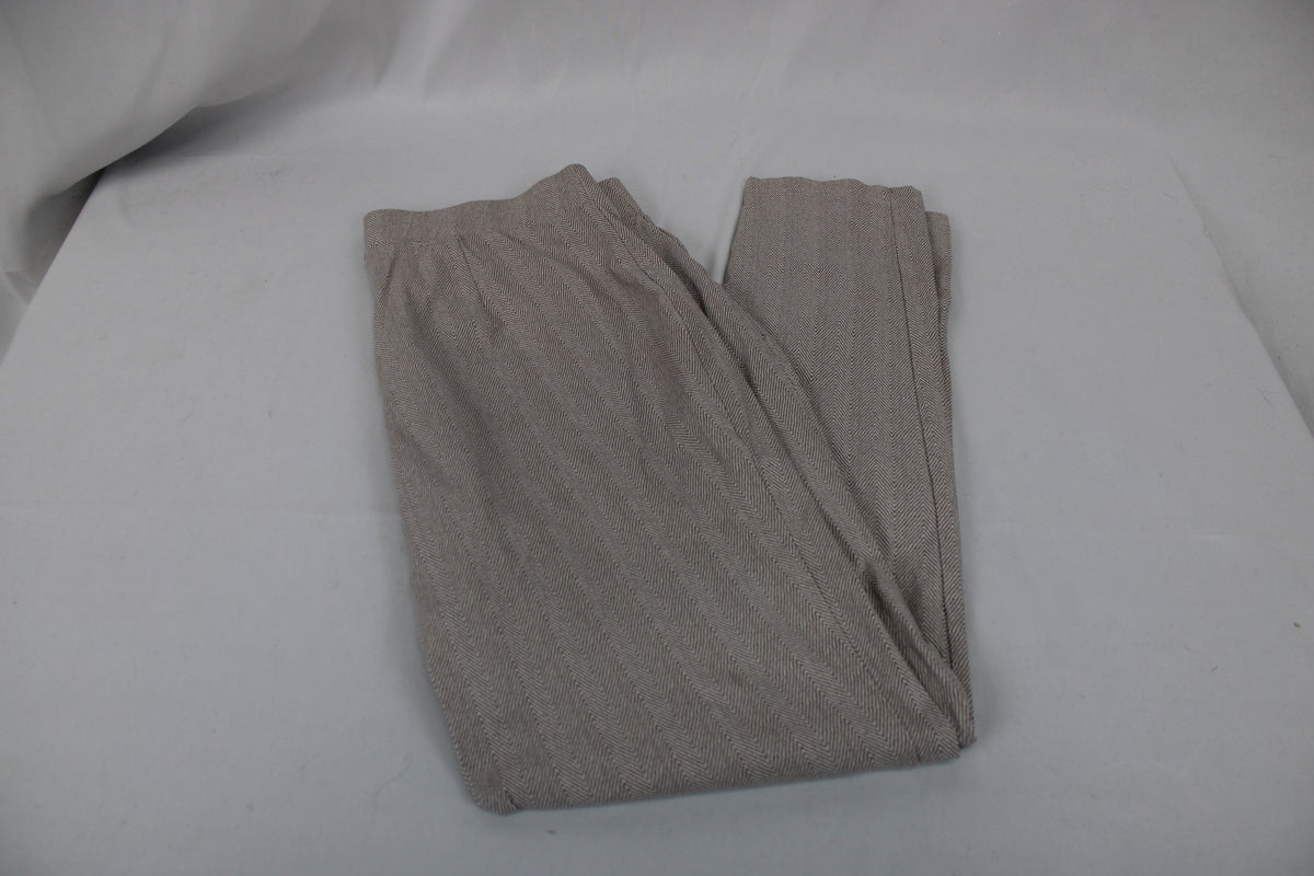 Tommy Hilfiger beige herringbone skinny trouser pant, Women's 8