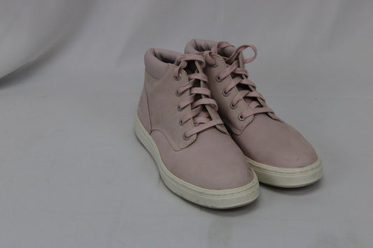 Timberland Londyn high top sneaker, light pink suede, Women's 11