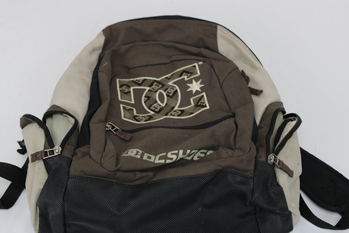 DC Shoe Co. Vintage "Cool Boy" backpack, circa 2000, brown/creme