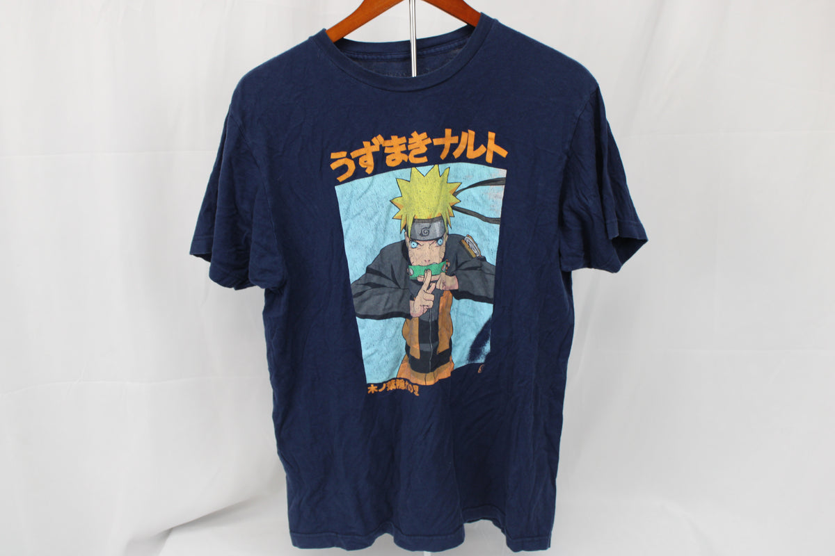 Naruto Shippuden graphic t-shirt, navy, Men's L