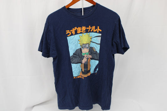 Naruto Shippuden graphic t-shirt, navy, Men's L