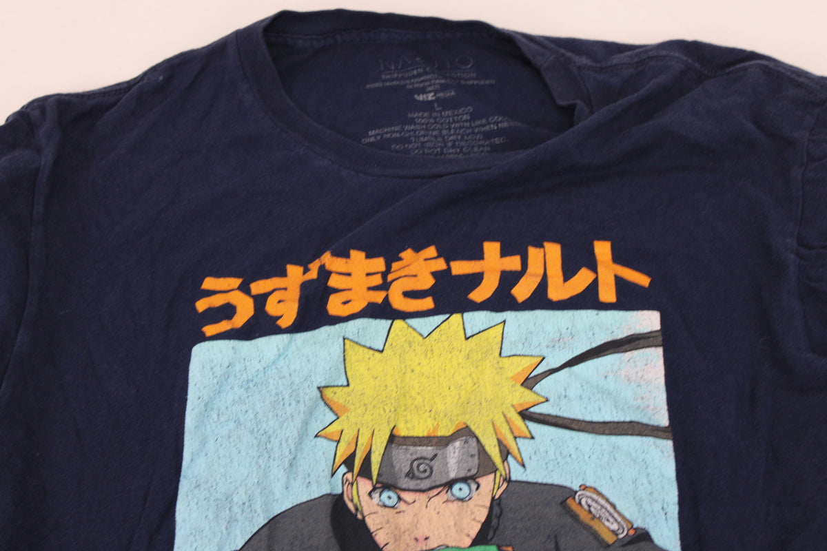 Naruto Shippuden graphic t-shirt, navy, Men's L
