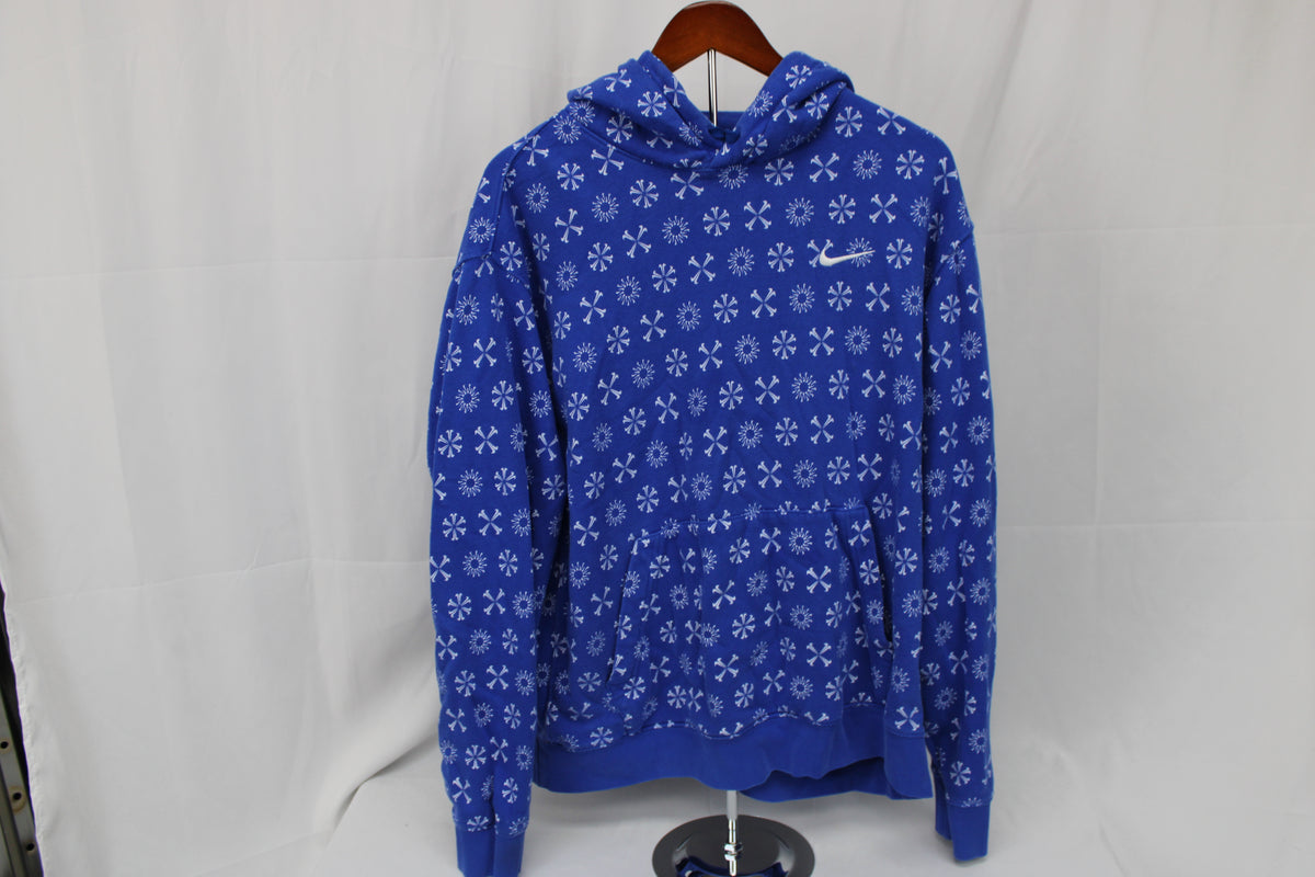 Nike club fleece snowflake print hooded sweatshirt, Men's XL