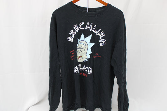Rick and Morty long sleeve cotton t-shirt, Men's XXL