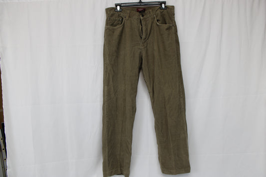 Covington regular fit straight leg corduroy pants, brown, Men's 32x34