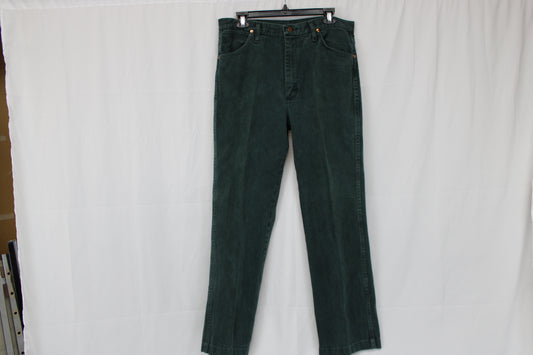 Wrangler denim straight leg work pant, olive, Men's 34x34