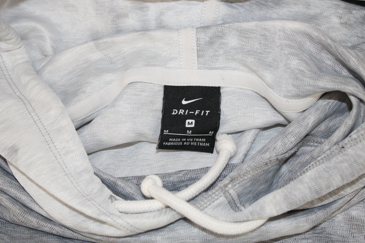 Nike Dri-fit Icon Clash tie die pullover hooded sweatshirt, gray, Women's M
