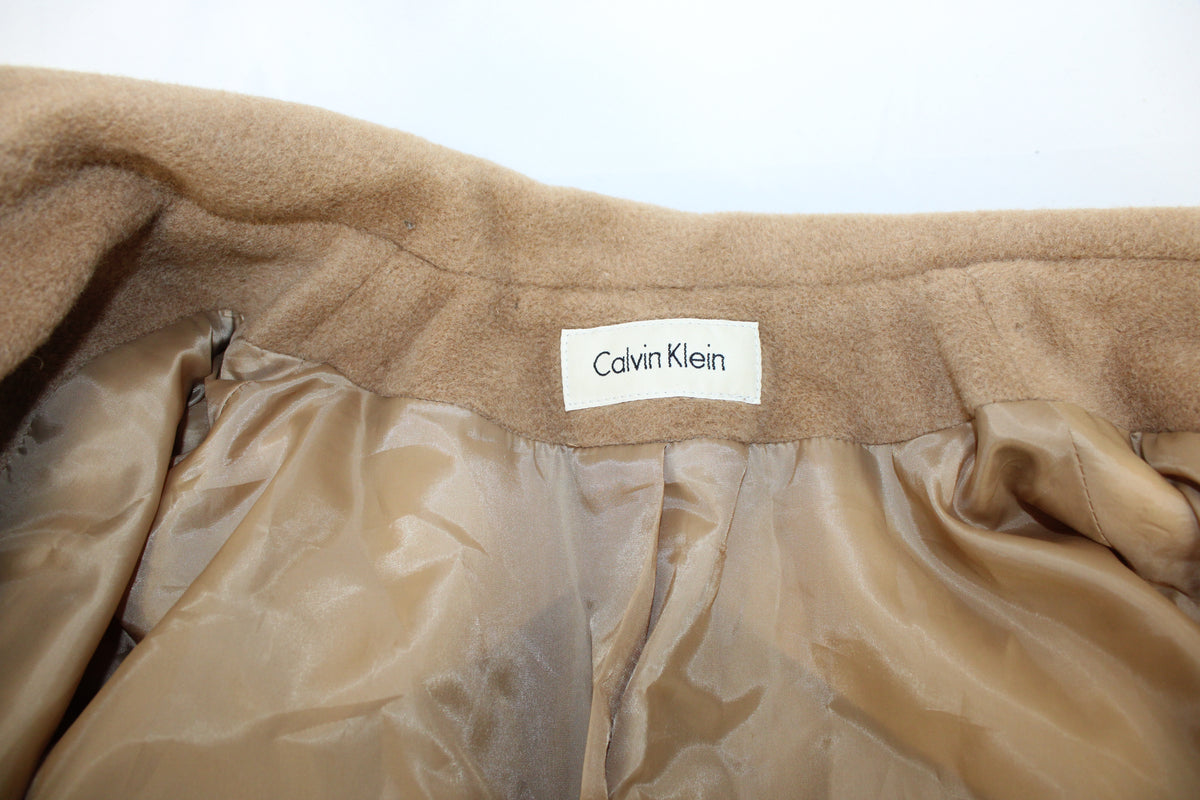 Calvin Klein single breasted wool blend walker coat, Women's S (4)