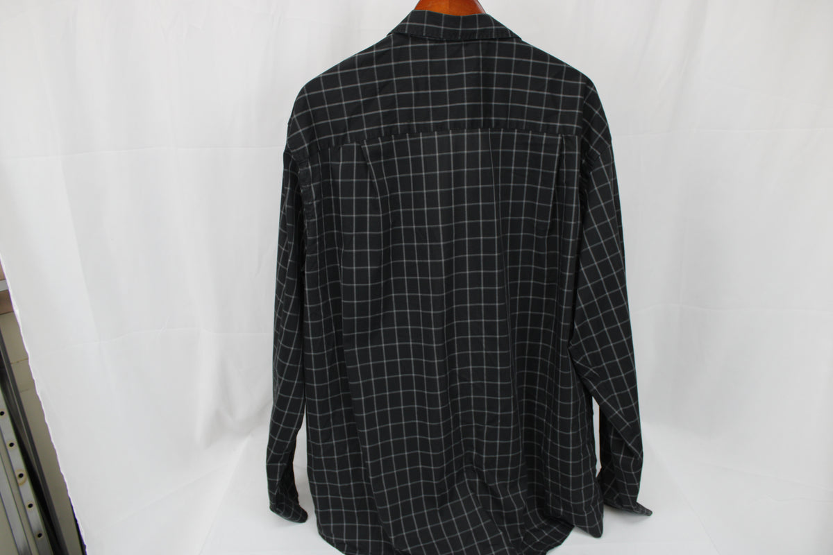 Van Heusen Long Sleeve Plaid Button Up Shirt, Size 2XL