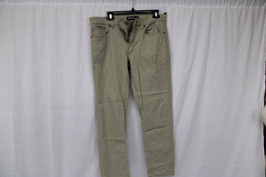 Buffalo David Bitton Khaki Colored Denim Jeans, Size 34 X 30