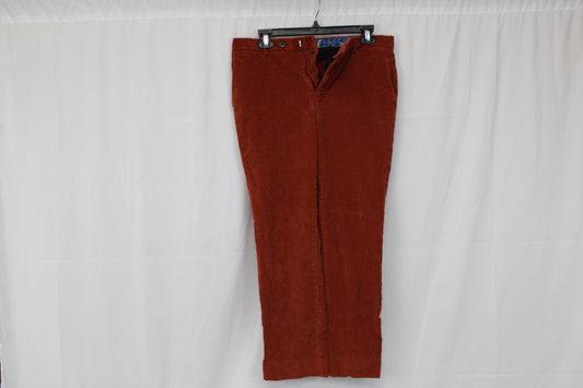 Paisley & Gray Slim Fit Burnt Orange Trousers, Size 30 X 32
