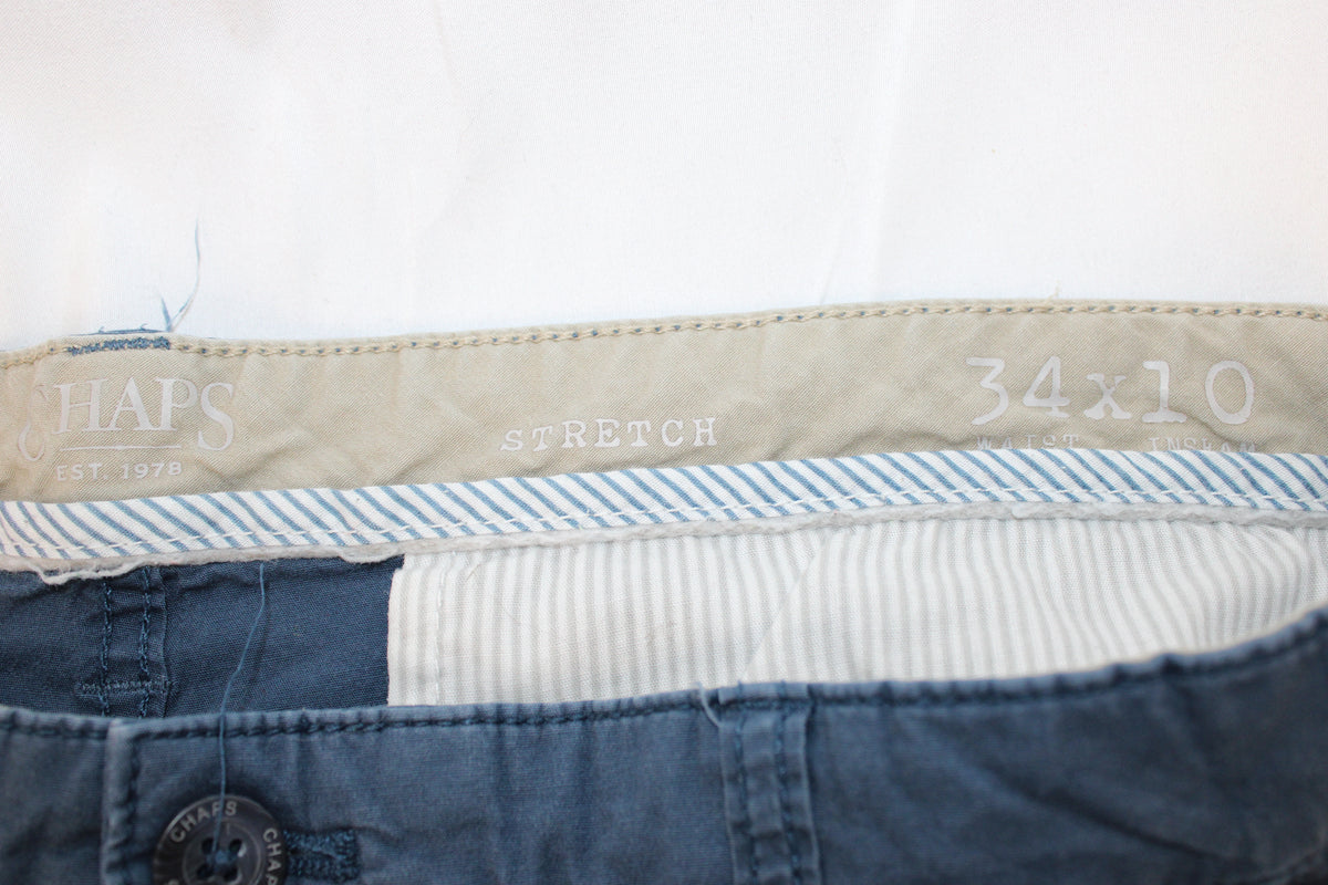 Chaps Navy Cargo Shorts, Size 34