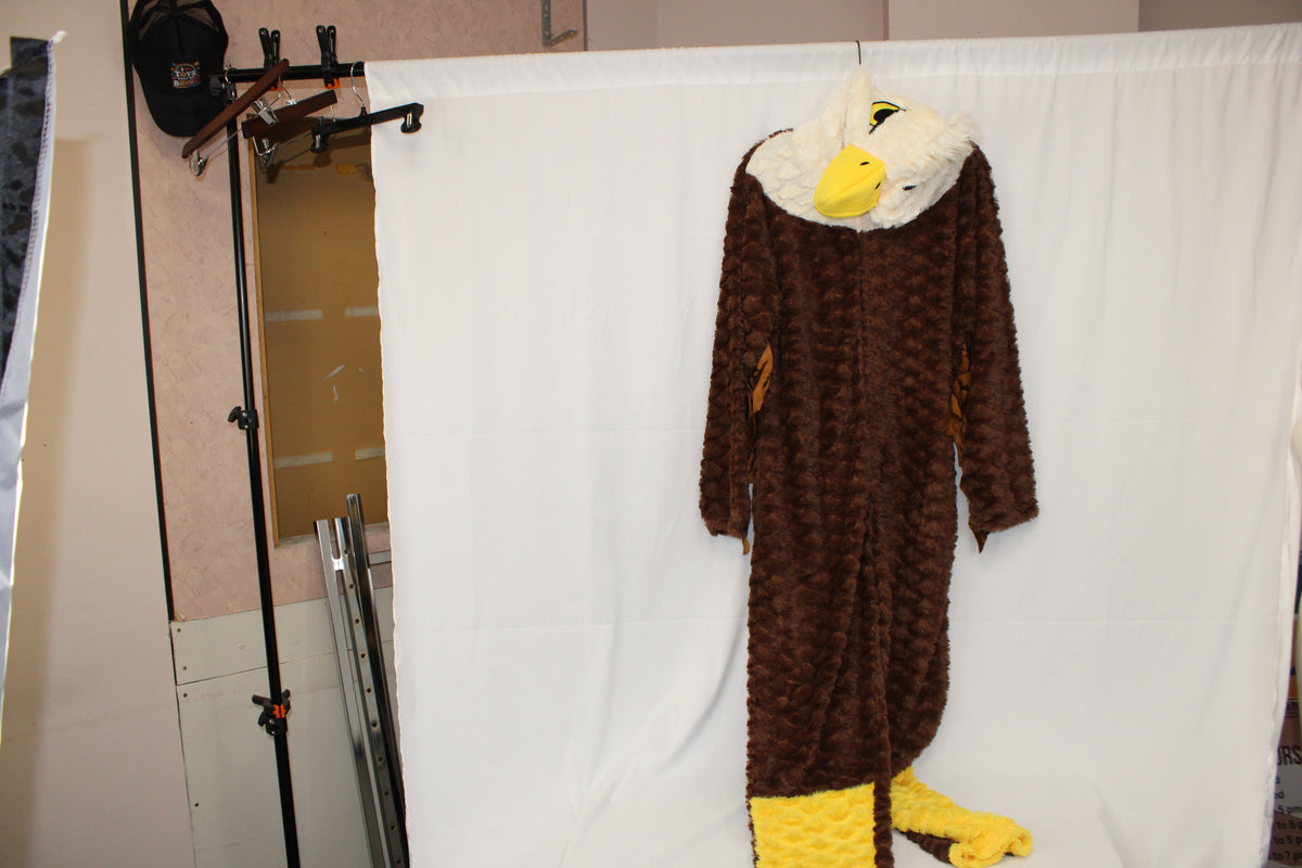Bald Eagle fleece sleeper/romper, Adult L