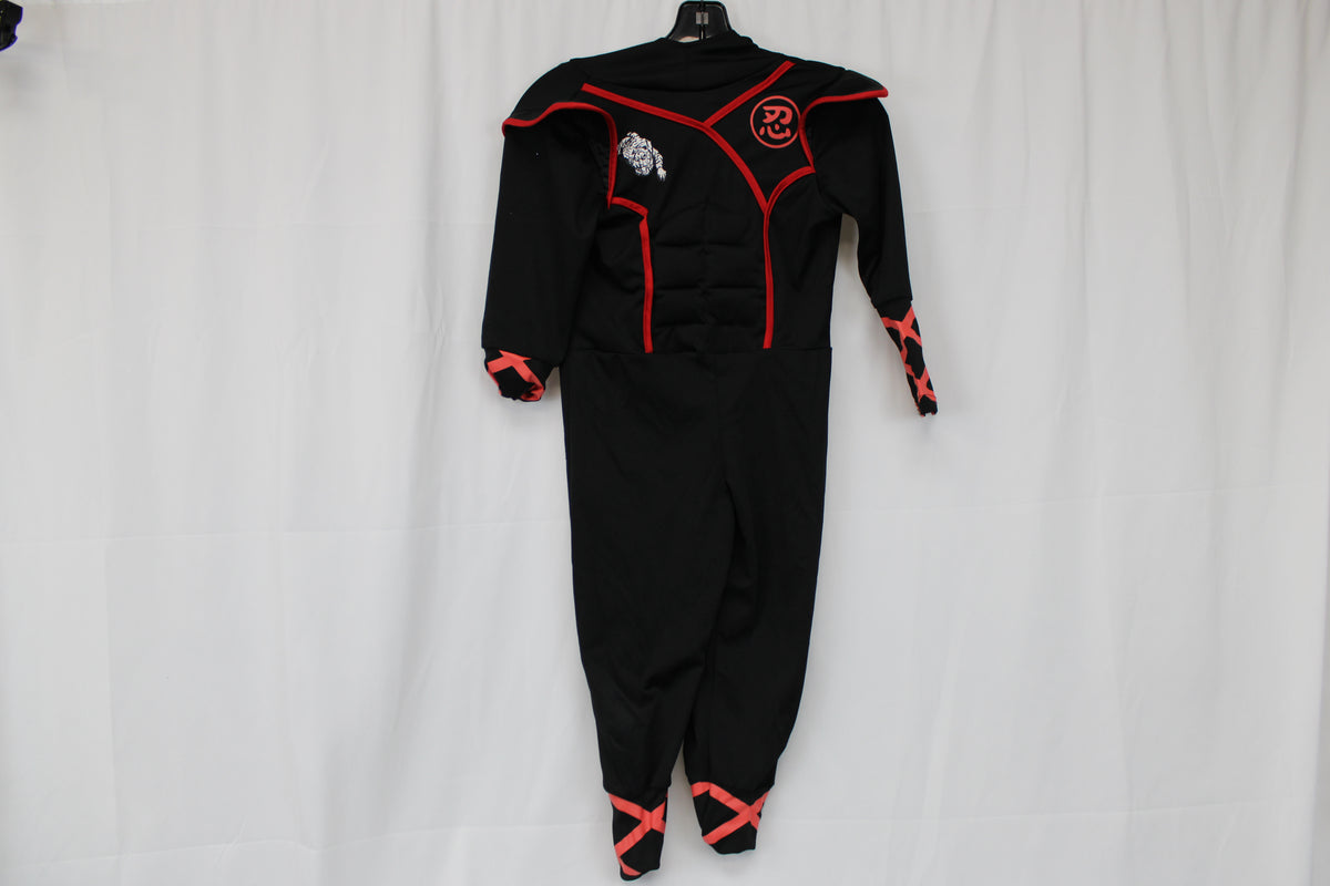 Polyester ninja costume with mask, Youth S (5-7)