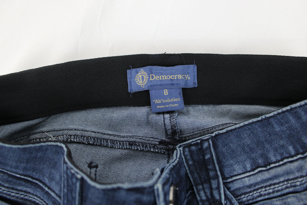 Democracy Jeans Women's Absolution Blue Distressed, Size 8