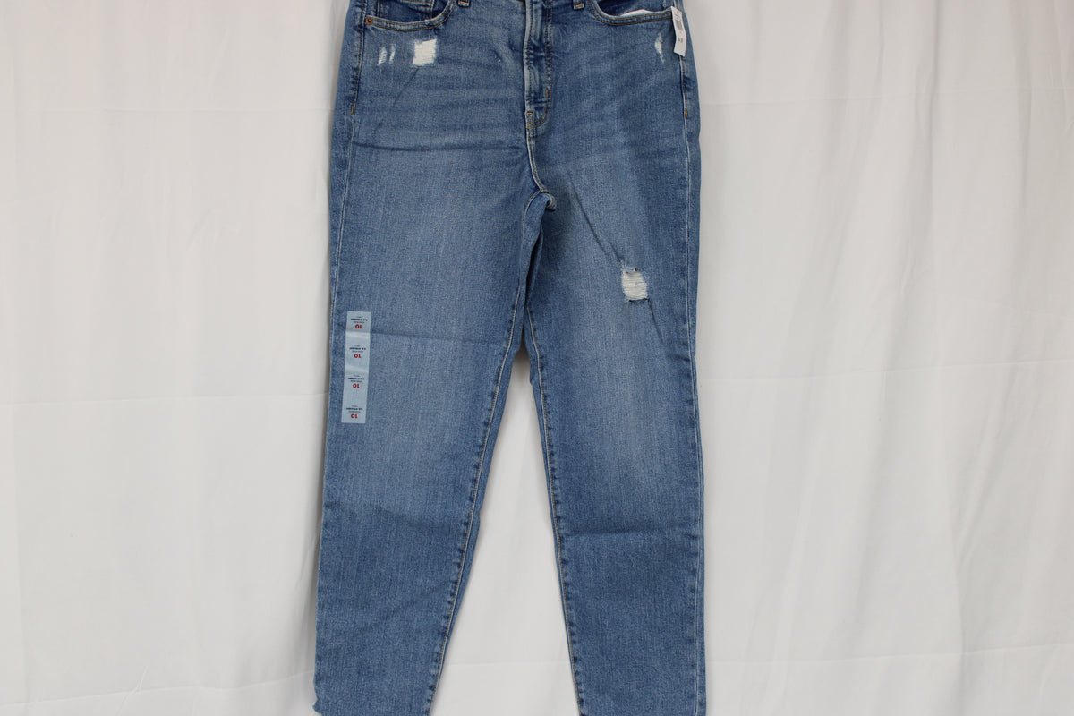 NWT Old Navy O.G. Straight High Rise Secret Smooth Pocket Jeans, Size 8