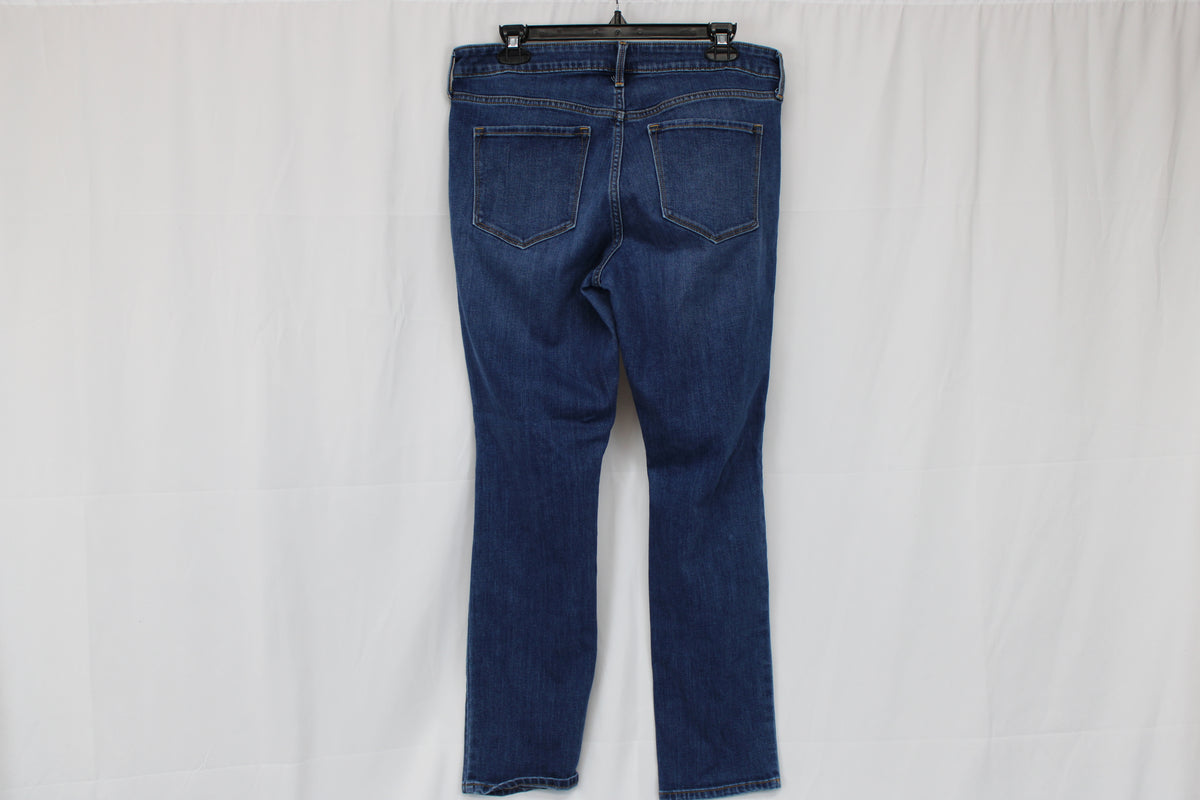 Old Navy Stretchy Distressed Power Slim Straight Denim Jeans, Size 12