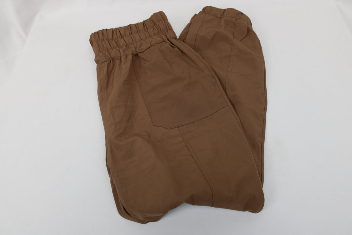 New In, Brown Dressy Joggers, Size L