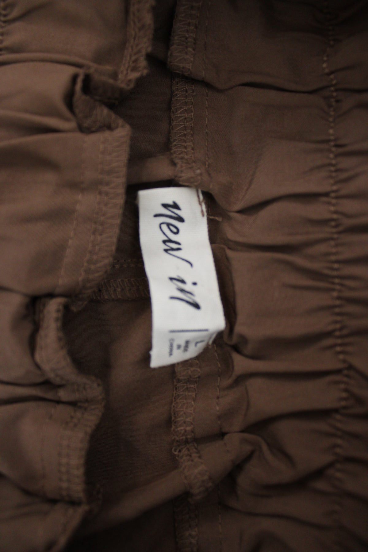 New In, Brown Dressy Joggers, Size L