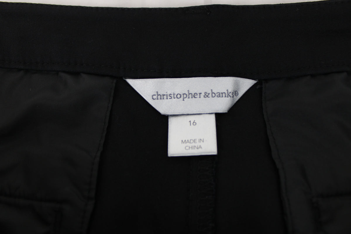 Christopher & Banks Black Pants, Size 16