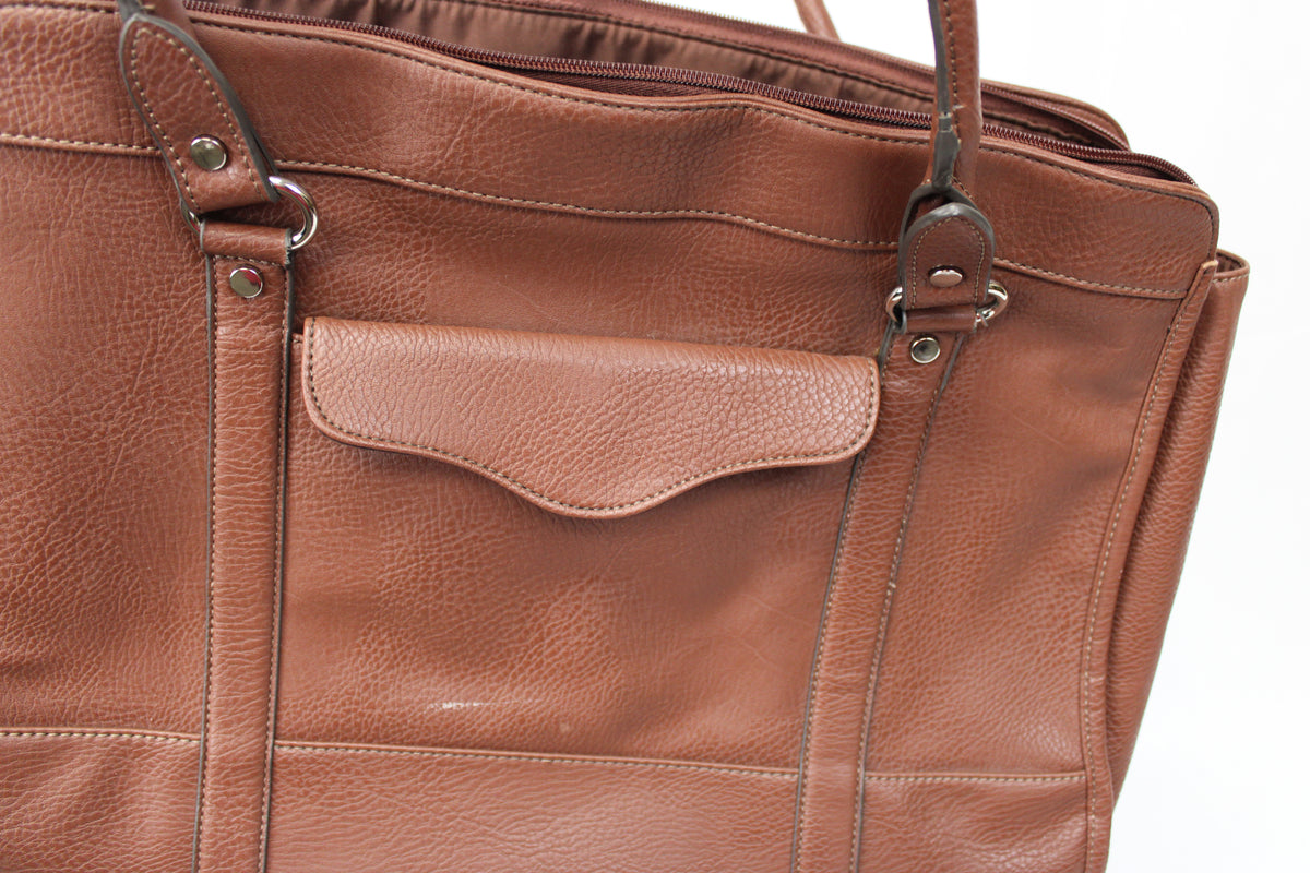 Merona Brown Faux Leather Tote