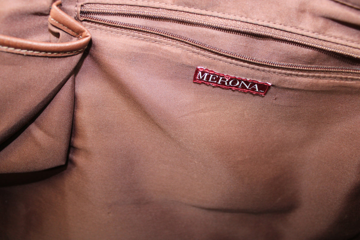 Merona Brown Faux Leather Tote